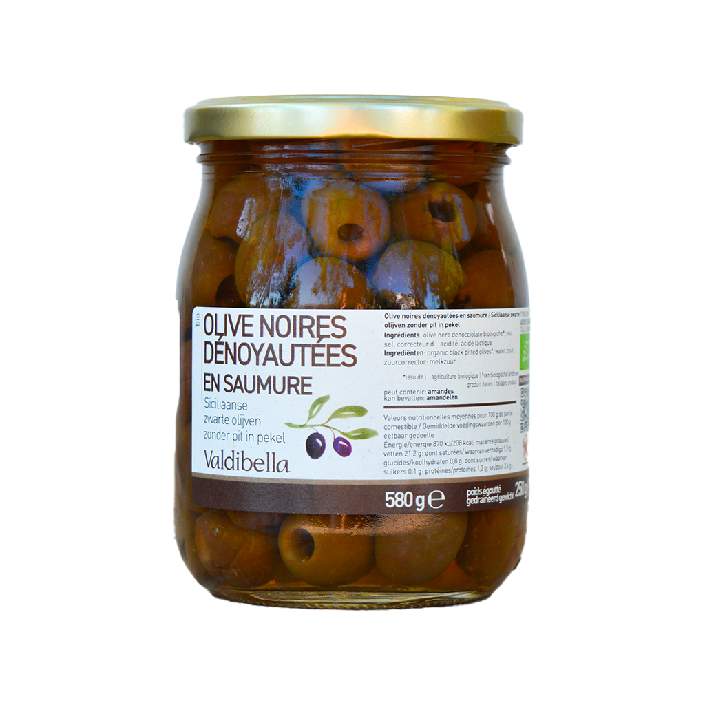 Olive Noires Dénoyautées en Saumure